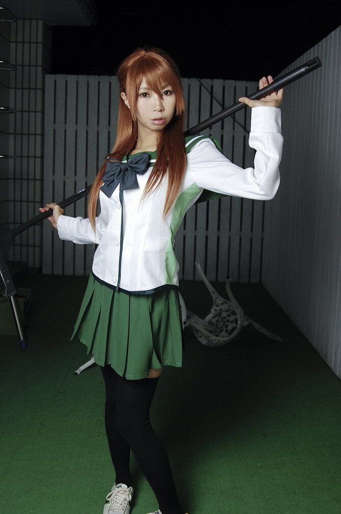 [Cosplay] 2013.04.09  Big boobs Saya Takagi 性感制服诱惑